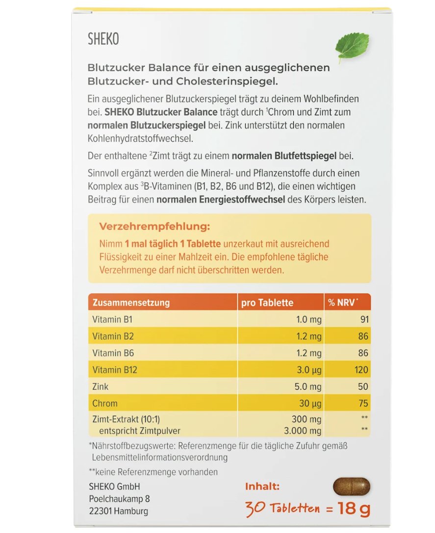 Sheko 肉桂粉 血糖平衡錠 30粒裝