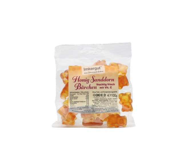 Beekeeper's Honey Sea Buckthorn Bears 100g Bag