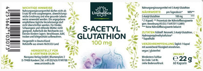 Unimedica S-乙醯穀胱甘肽 - 60 粒膠囊