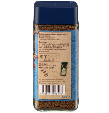 dmBio Kaffee Entkoffeiniert löslich, 100 g