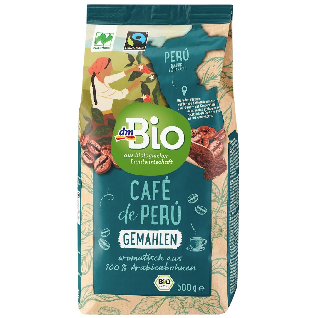 dmBio Kaffee, Caffè de Peru gemahlen, 500 g