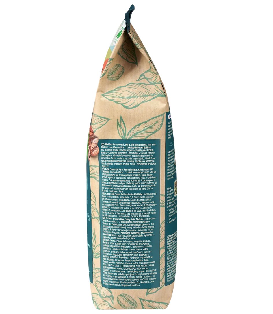 dmBio Caffè Crema de Peru, ganze Bohne, 500 g