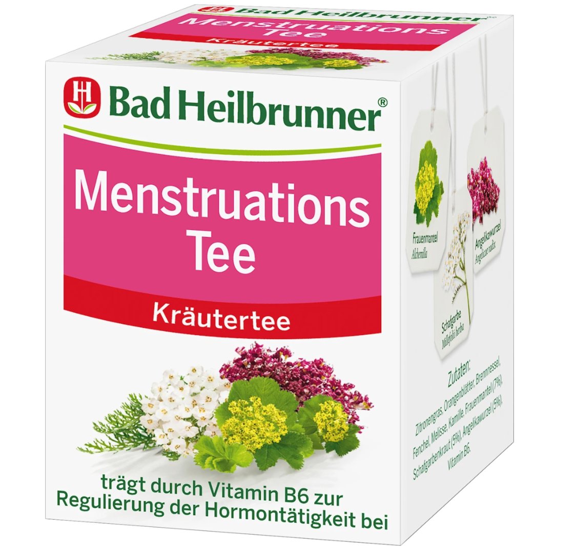 Bad Heilbrunner herbal tea "Menstruation Tea" (8 tea bags), 16 g