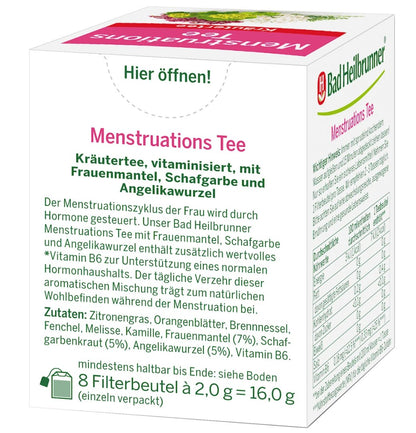 Bad Heilbrunner herbal tea "Menstruation Tea" (8 tea bags), 16 g