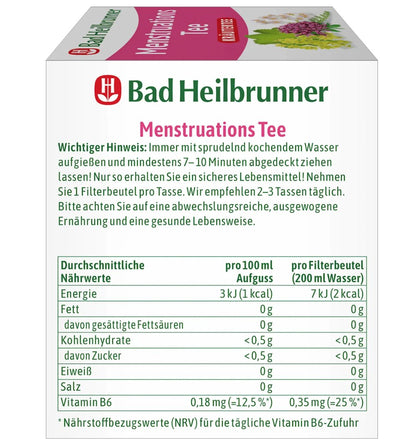 Bad Heilbrunner herbal tea "Menstruation Tea" (8 tea bags), 16 g