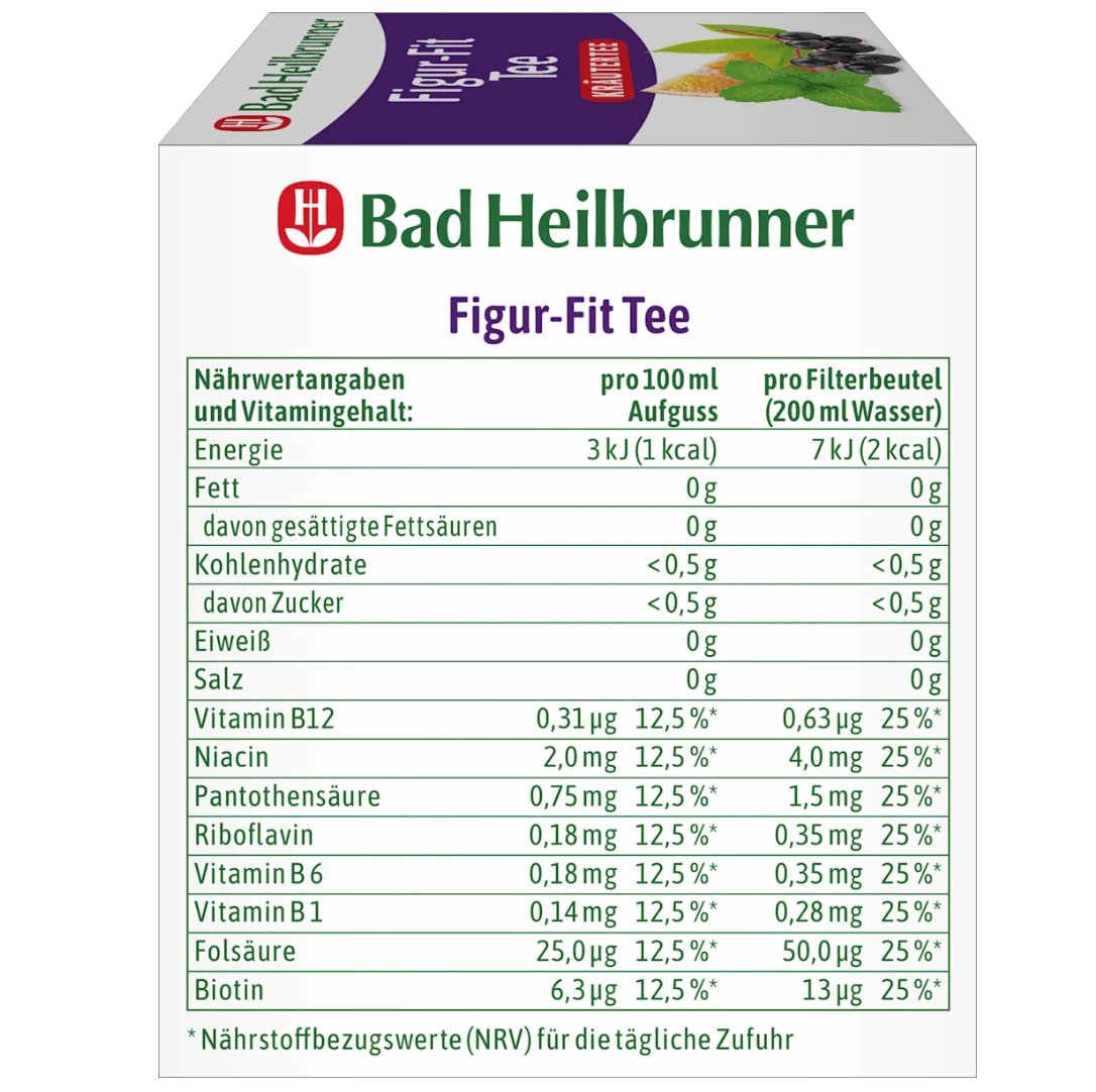 Bad Heilbrunner Kräutertee "Figur-Fit Tee" (8 Beutel), 16 g