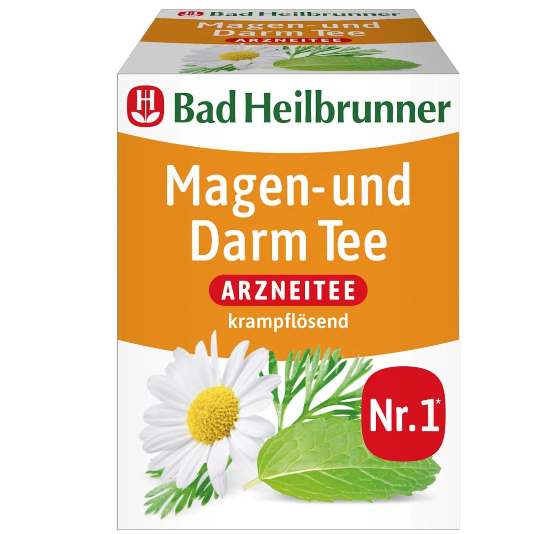 Bad Heilbrunner Arzneitee, Magen- & Darm Tee (8 Beutel), 14 g