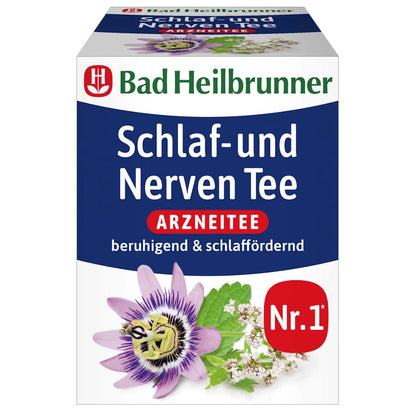 Bad Heilbrunner medicinal tea, sleep &amp; nerve tea (8 tea bags), 14 g