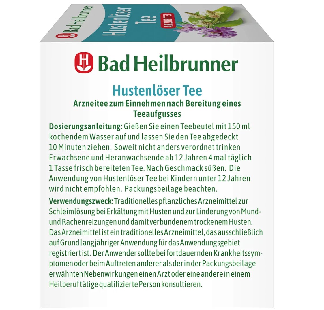 巴特海爾布倫納藥用祛痰茶（8個茶包），12克