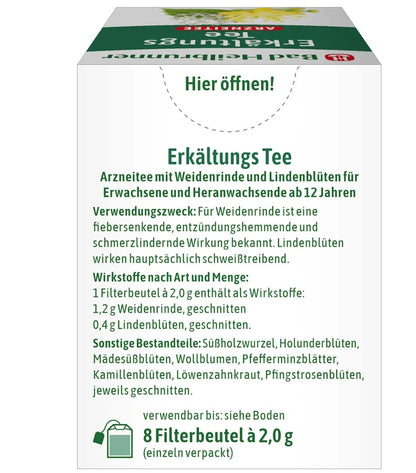 巴特海爾布倫納藥用冷茶（8個茶包），16克
