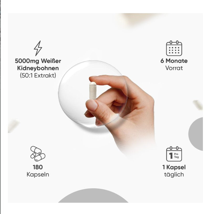 WeightWorld Weiße Kidneybohnen Extrakt 180 Kapseln