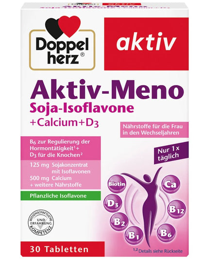 Doppelherz Aktiv-Meno soy isoflavones + calcium + vitamin D3 tablets 30 pieces, 52.1 g