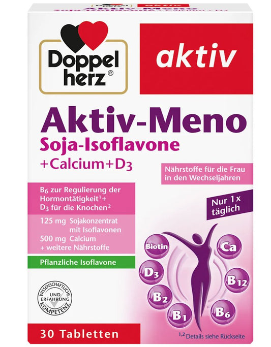 Doppelherz Aktiv-Meno soy isoflavones + calcium + vitamin D3 tablets 30 pieces, 52.1 g
