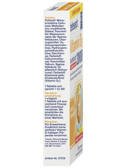 tetesept Vitamin D3 2000 I.E Tabletten 50 St, 15,3 g