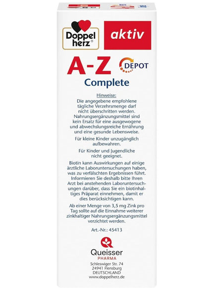 Doppelherz aktiv A - Z Complete Depot Tabletten, 120 Stk.