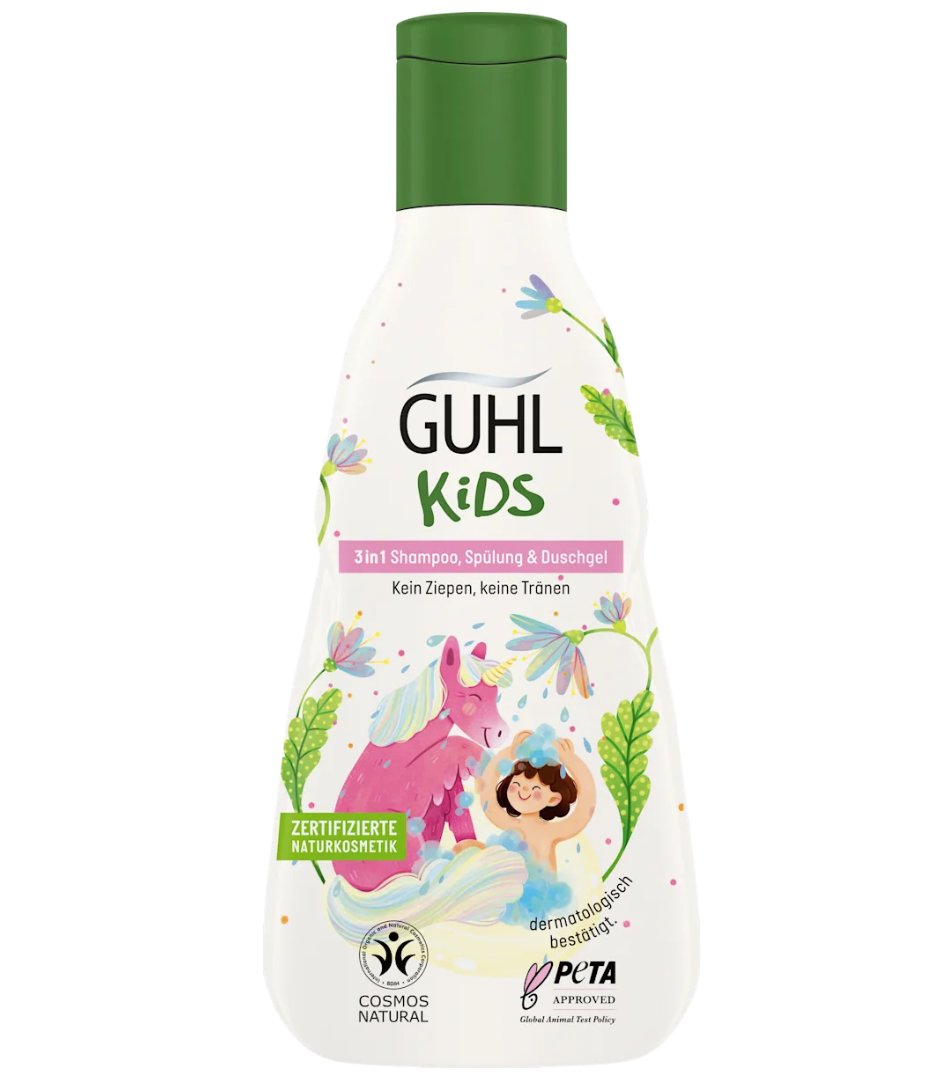 GUHL Kinder Shampoo, Spülung & Duschgel 3in1 Mandelmilch, 250 ml