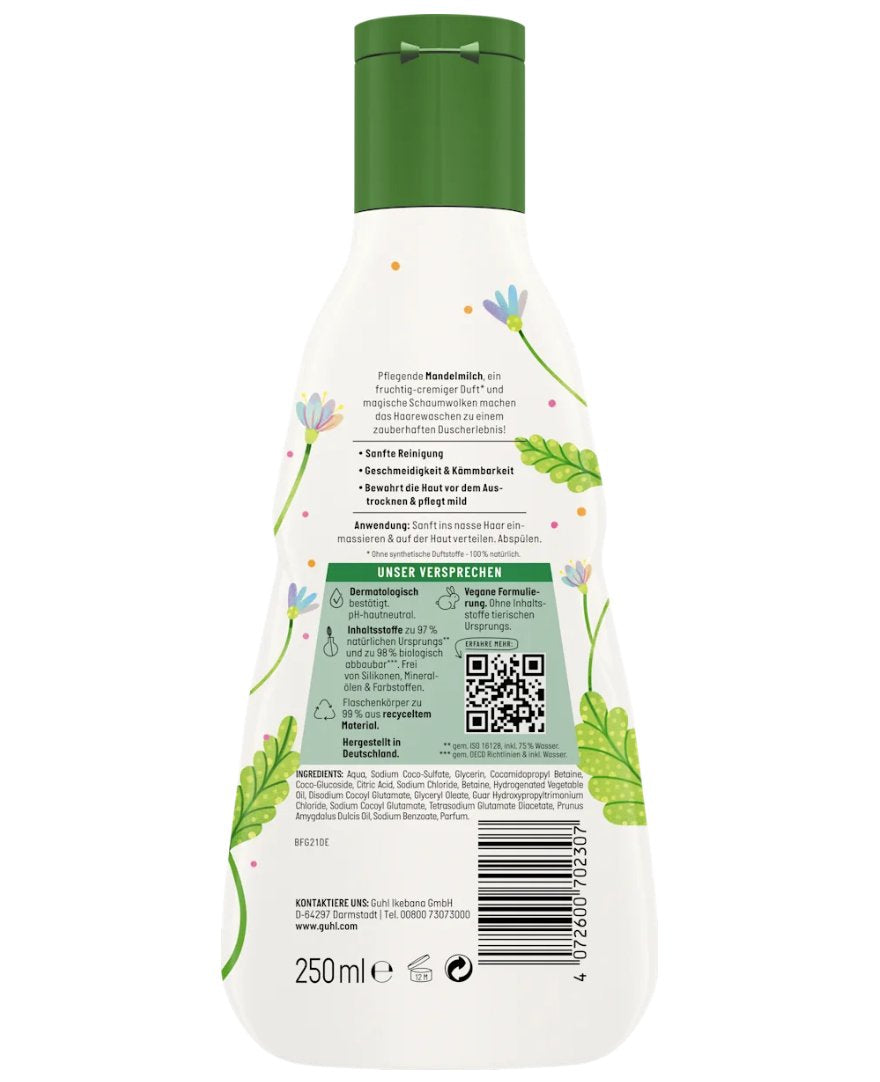 GUHL Kinder Shampoo, Spülung & Duschgel 3in1 Mandelmilch, 250 ml