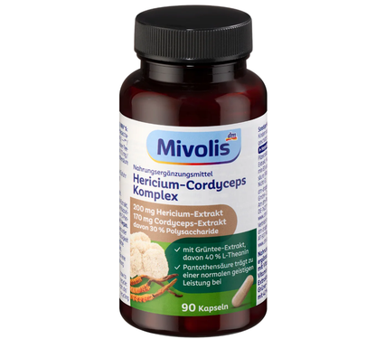 Mivolis 猴頭菇 冬蟲夏草複合膠囊，45 克