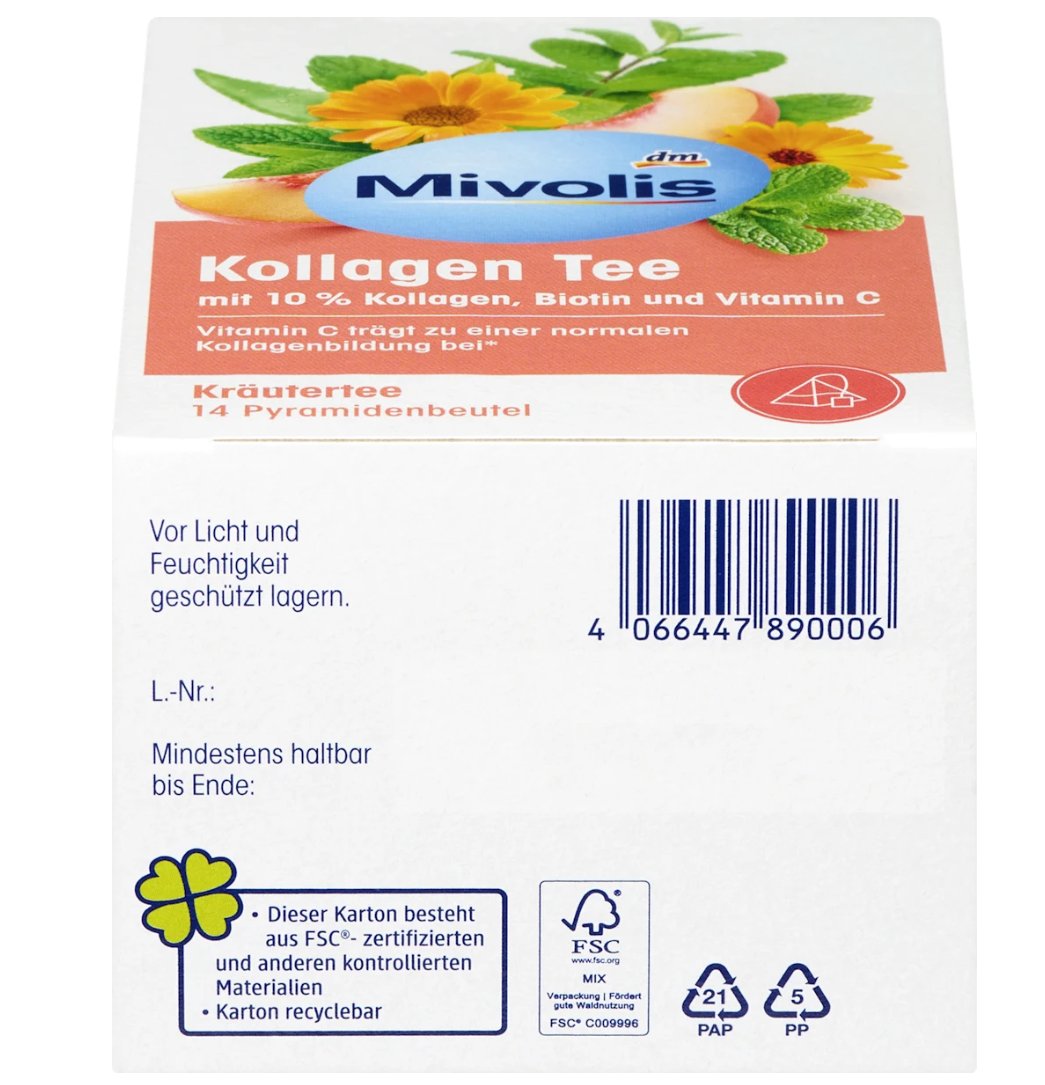 Mivolis Kräutertee, Kollagen Tee (14 Beutel), 28 g