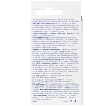 Mivolis Kopfschmerz Roll-on, 15 ml