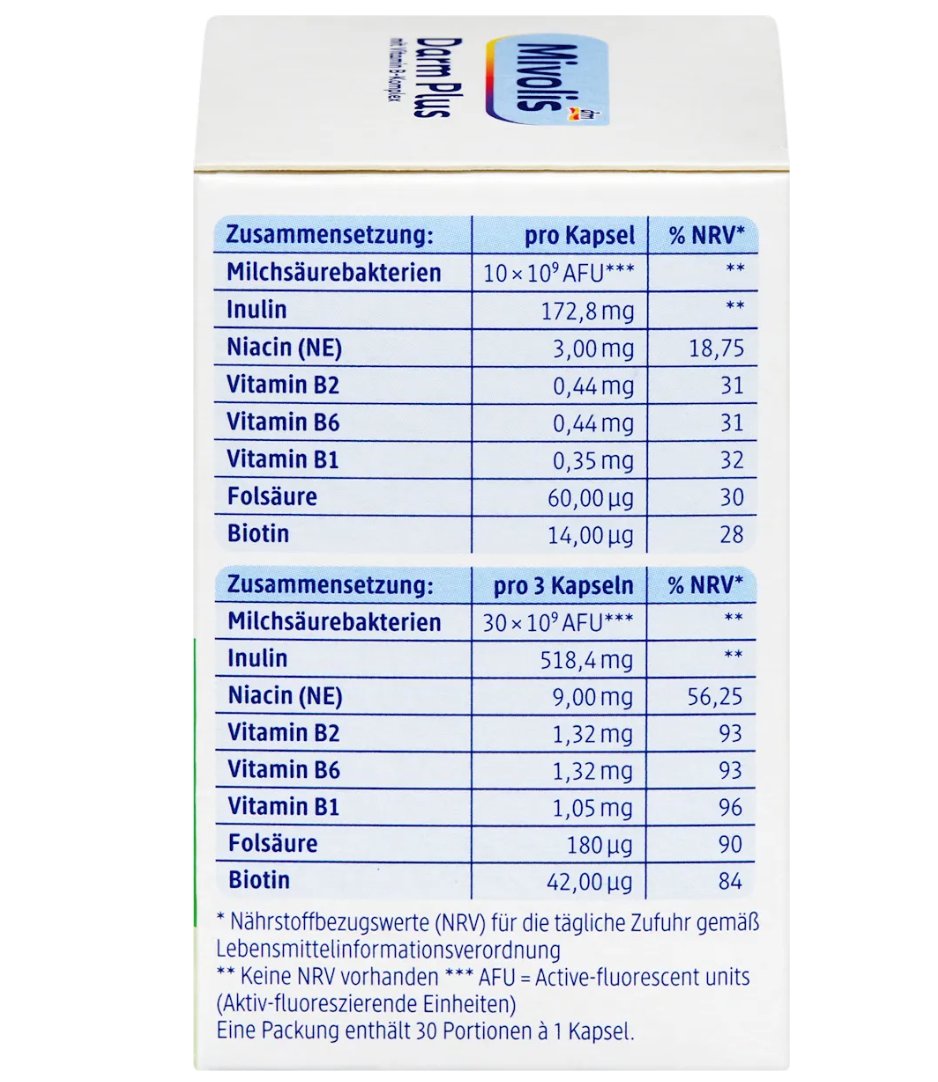 Mivolis Darm Plus Kapseln 30 St, 15 g
