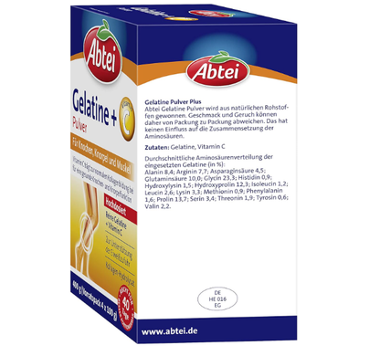 Abtei Gelatine Pulver + Vitamin C (40 Portionen), 400 g