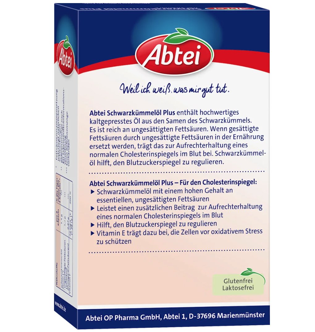 Abtei Schwarzkümmelöl Plus Kapseln 48 St., 34 g