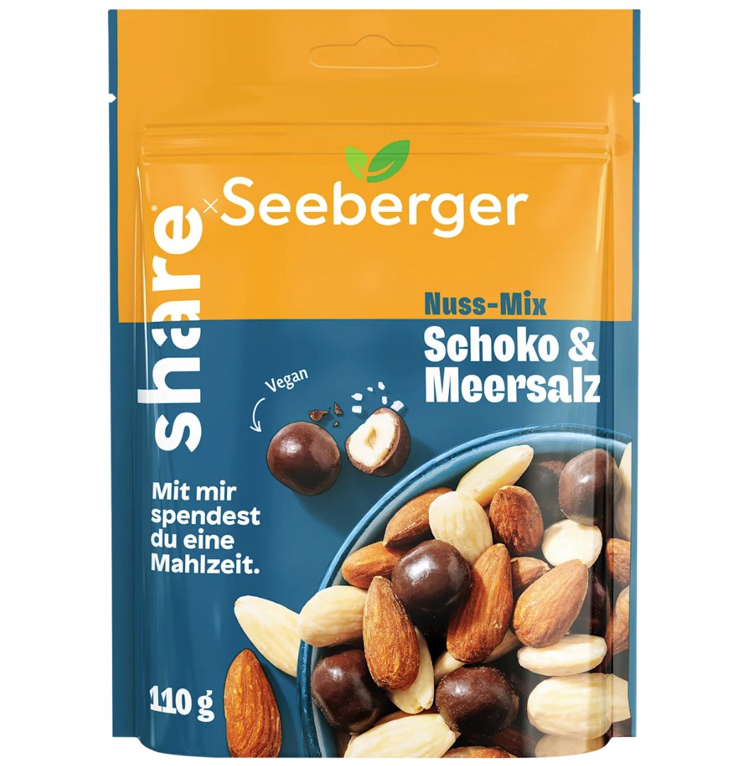 Seeberger Nussmischung, Schoko & Meersalz, 110 g