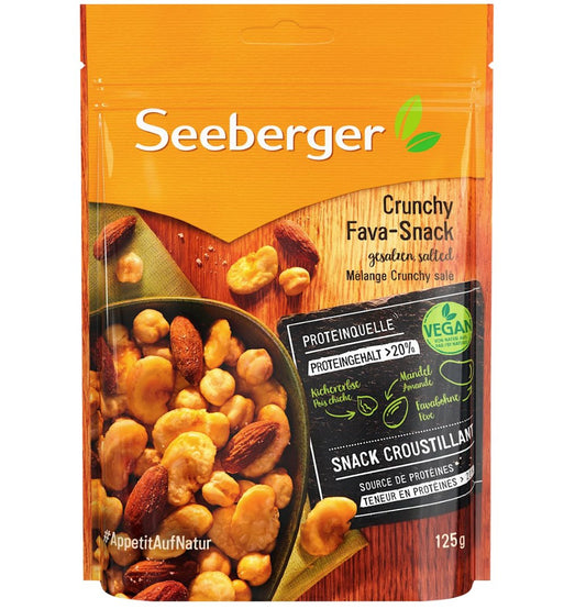 Seeberger Nussmischung, Crunchy Fava-Snack, gesalzen, 125 g