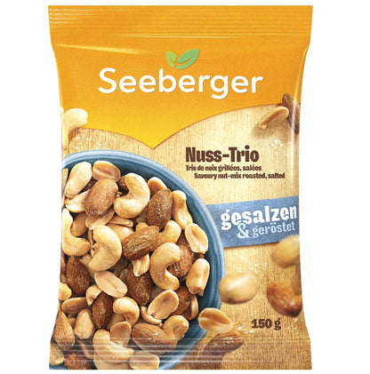 Seeberger Nussmischung, Nuss-Trio geröstet & gesalzen, 150 g