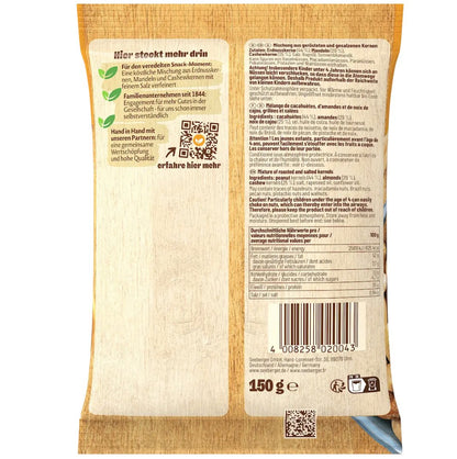 Seeberger Nussmischung, Nuss-Trio geröstet & gesalzen, 150 g