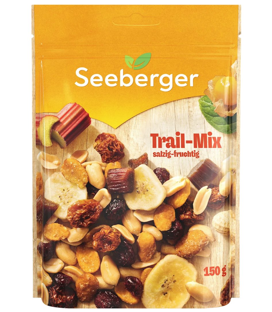 Seeberger Nuss- & Trockenfrüchtemischung, Trail-Mix, salzig-fruchtig, 150 g