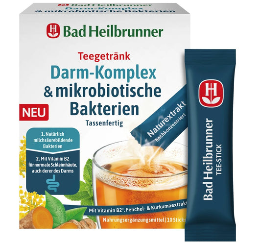 Bad Heilbrunner Teegetränk Darm-Komplex & mikrobiotische Bakterien (10 Stück), 10 g