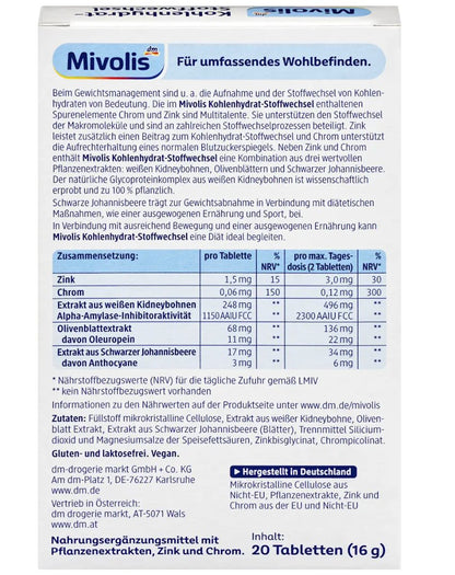 Mivolis Kohlenhydrat-Stoffwechsel, 20 St