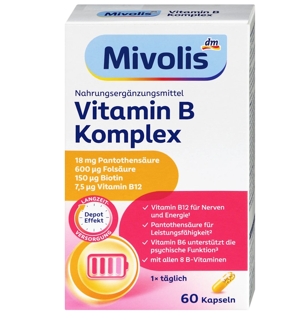 Mivolis 維生素 B 群複合物膠囊 60 粒，33 克