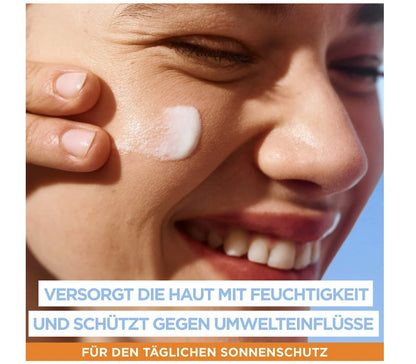 Garnier Ambre Solaire Sonnenfluid Gesicht super UV mit Hyaluronsäure, LSF 50+, 40 ml
