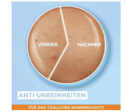 Garnier Ambre Solaire Sonnenfluid Gesicht super UV mit Hyaluronsäure, LSF 50+, 40 ml