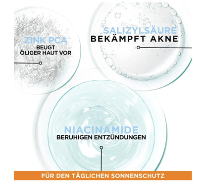 Garnier Ambre Solaire Sonnenfluid Gesicht super UV mit Hyaluronsäure, LSF 50+, 40 ml