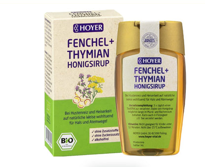 Hoyer Fennel + Thyme Honey Syrup 250ml