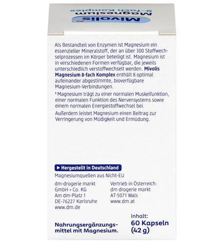Mivolis Magnesium 8-fach Komplex Kapseln 60 St, 42 g