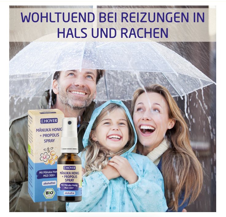 HOYAR Manuka Honig + Propolis Spray alkoholfrei 20ml