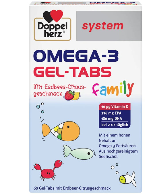 Doppelherz 系統 OMEGA-3 系列草莓風味凝膠片