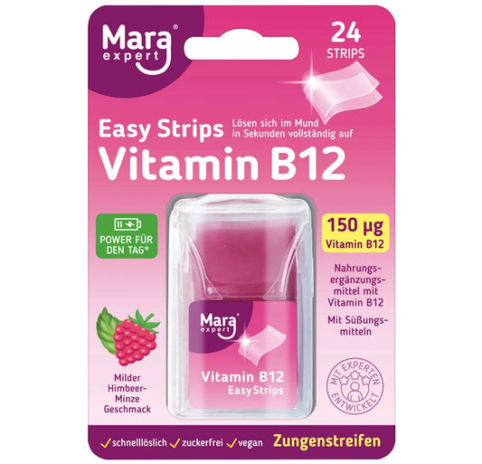 Mara Easy Strips Vitamin B12 Tongue Strips, 24 strips