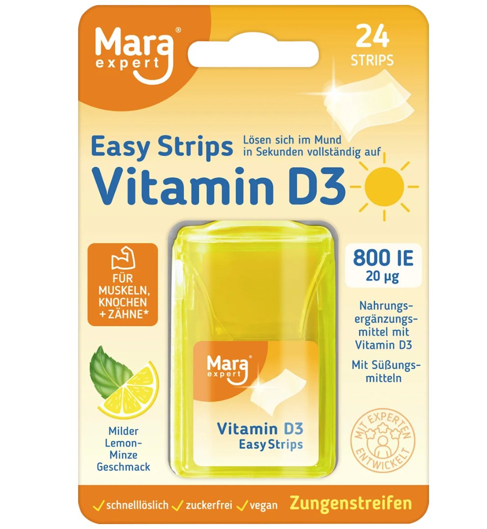 Mara Easy Strips Vitamin D3 Tongue Strips, 24 strips