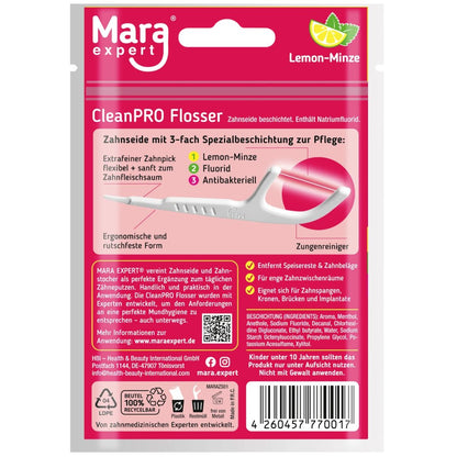 Mara Clean PRO 檸檬薄荷含氟抗菌牙線棒，48 支裝
