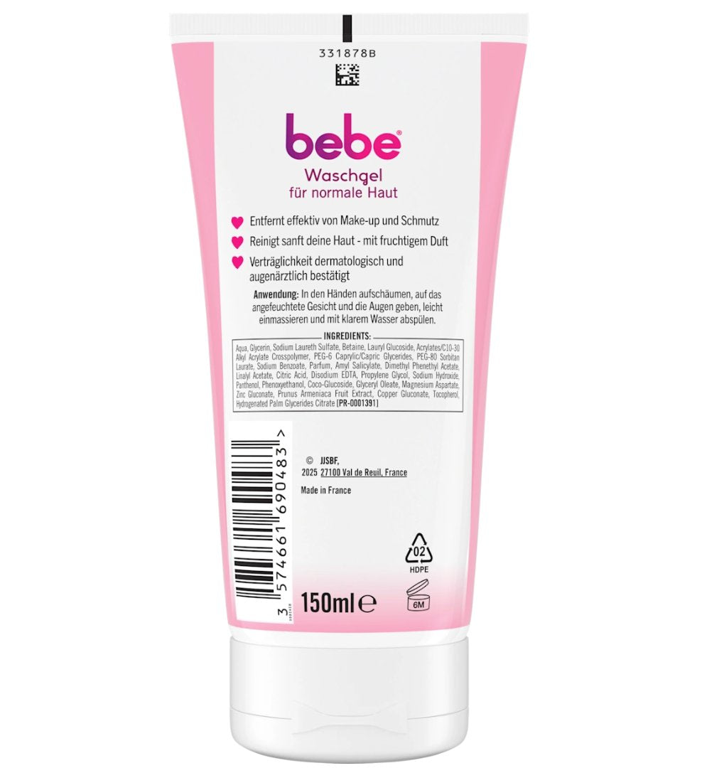 bebe 洗面乳，150 毫升