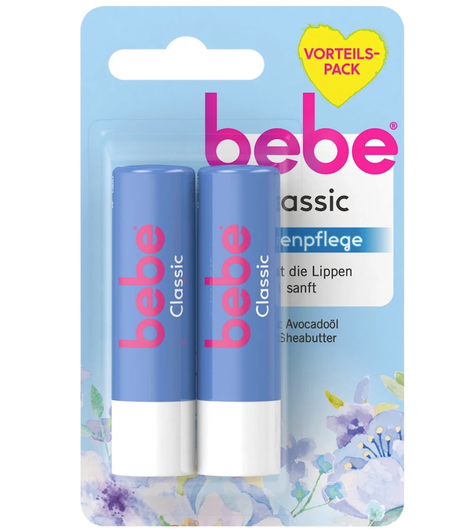 bebe Lippenpflege Classic Doppelpack (2 x 4,9g), 9,8 g