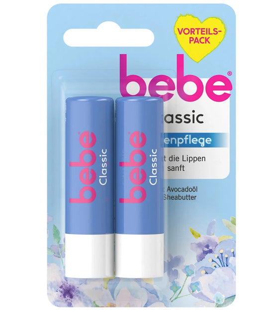 bebe Lippenpflege Classic Doppelpack (2 x 4,9g), 9,8 g