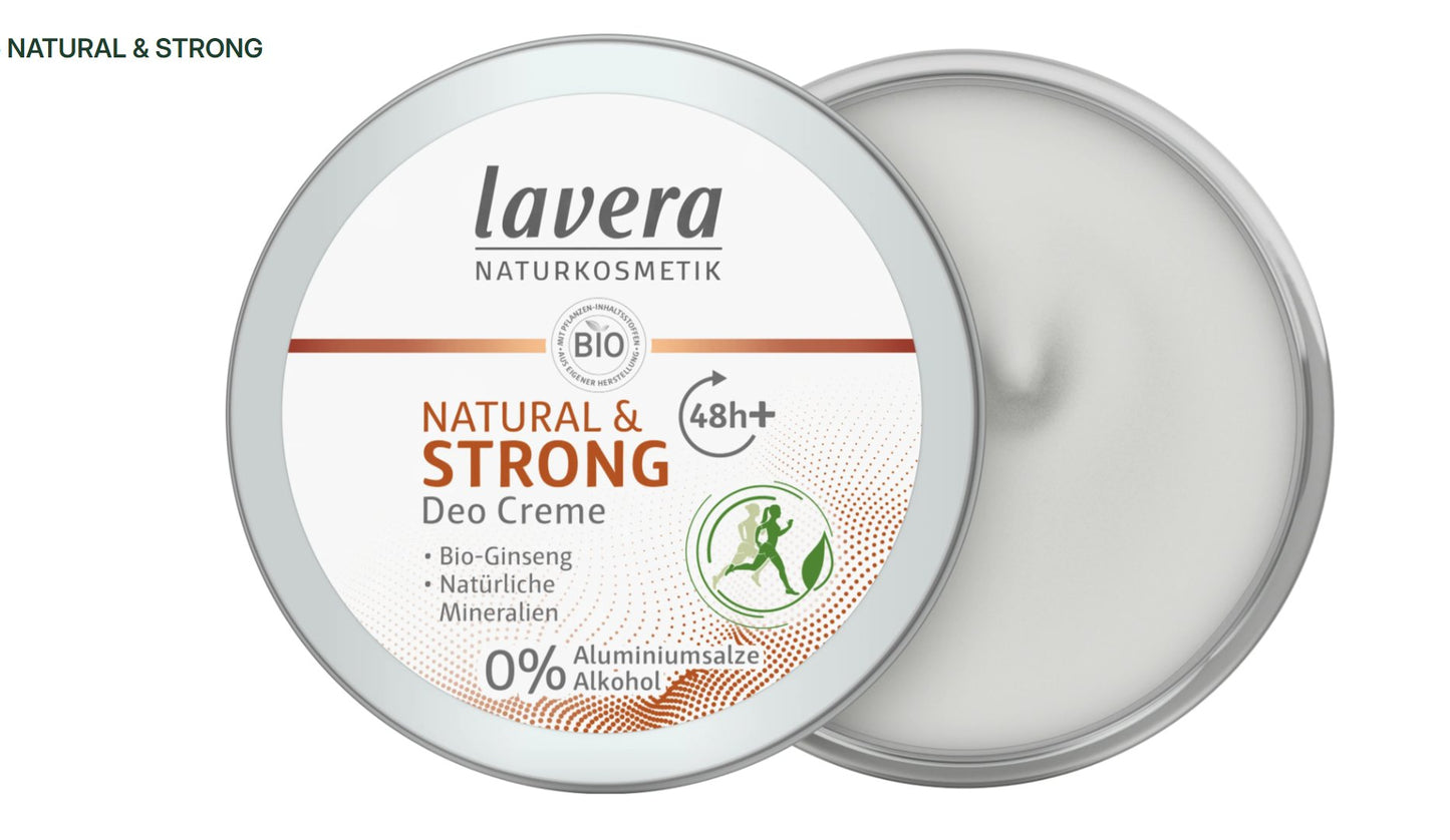 lavera NATURKOSMETIK Deodorant Cream NATURAL & STRONG, 150 ml