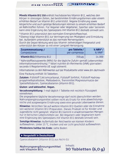 Mivolis Vitamin B12 350 Mini-Tabletten 30 St, 6 g